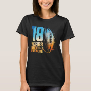 Camiseta Jogador de Rugby Retro de 18 Anos de Idade Menino 