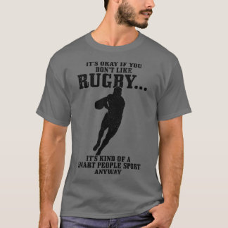 Camiseta Jogador de Rugby Smart Pessoas Sport Engraçado