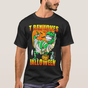 Camiseta Jogador de Rugby T Rex ama Figurino de Halloween D