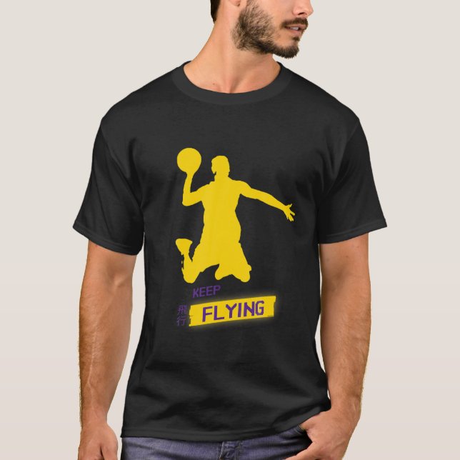 Camiseta Jogador de Silhub de Dunk de Bâlei de Basquete Man (Frente)