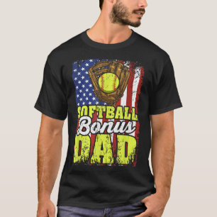 Camiseta Jogador de softball de pai de beisebol de pai bônu