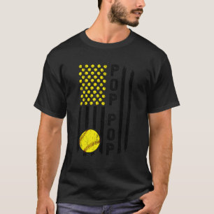 Camiseta Jogador de Softball de Pop de Pop de Softball Vovô
