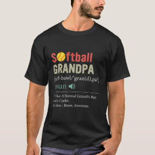 Camiseta Jogador de Softball Esporte Vovô Definição de Soft