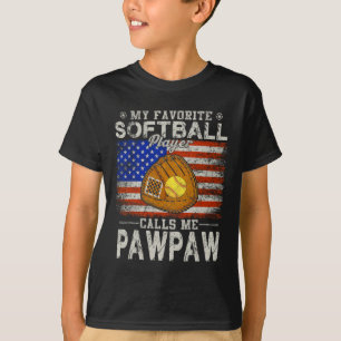 Camiseta Jogador de Softball Favorito Me Chama De Softball