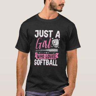 Camiseta Jogador de Softball, Mulheres E Raparigas Gráfico