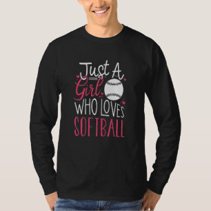 Camiseta Jogador de Softball, Mulheres E Raparigas Gráfico