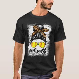 Camiseta Jogador de Softball Sangrento Mãe Vida Leopardo M