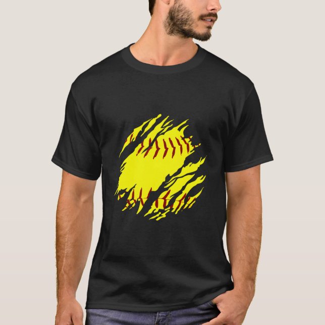 Camiseta Jogador de Softball Vermelho (Frente)