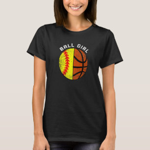 Camiseta Jogador de softbol da Ball Girl