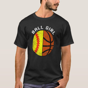 Camiseta Jogador de softbol da Ball Girl