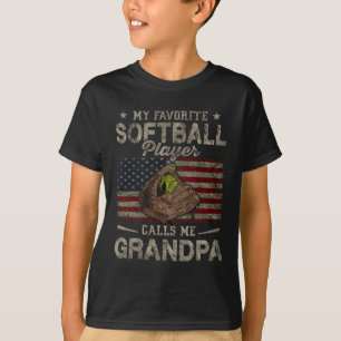 Camiseta Jogador de Softbol Favorito Me Chama de Avô do Dia