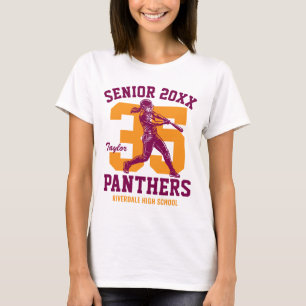 Camiseta Jogador de Softbol Feminino Sênior Time de Esporte