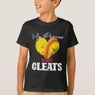 Camiseta Jogador de Softbol Mulheres Meninas Princesa Tacos