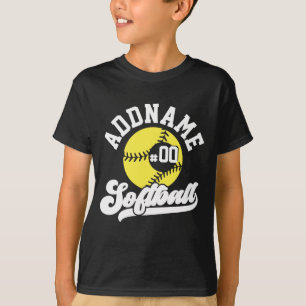 Camiseta Jogador de Softbol Personalizado ADICIONAR NOME Eq