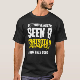 Camiseta Jogador de Tambor da Igreja do Drummer Cristão 18