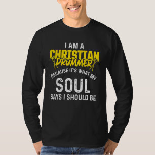 Camiseta Jogador de Tambor da Igreja do Drummer Cristão 51