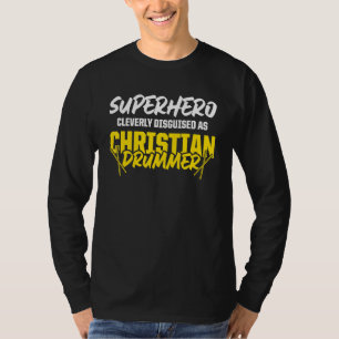 Camiseta Jogador de Tambor da Igreja do Drummer Cristão 57