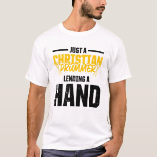 Camiseta Jogador de Tambor da Igreja do Drummer Cristão 58