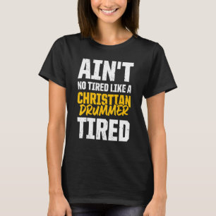 Camiseta Jogador de Tambor de Culto da Igreja Drummer Crist
