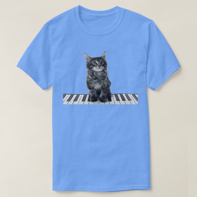 Camiseta Jogador de Teclado Pianista de Piano Cortado (Frente do Design)