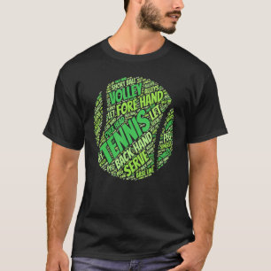 Camiseta Jogador de Tênis da Nuvem Legal da Bola de tênis