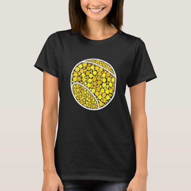 Camiseta Jogador de Ténis de Bolinhas Dia Internacional do  (Frente)