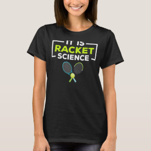 Camiseta Jogador de Tênis de Ciências em Racket