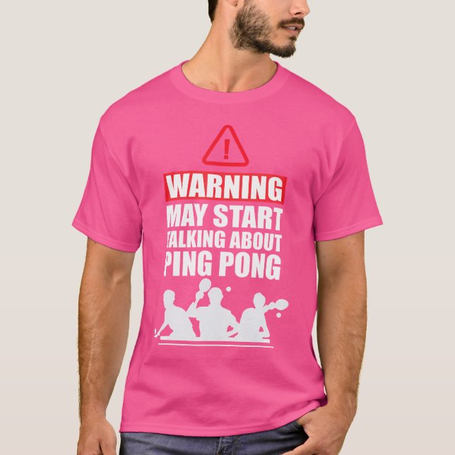 Camiseta Jogador de Tênis Engraçado Ping Pong (Frente)