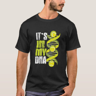 Camiseta Jogador de tênis Está no meu DNA feito de bolas de