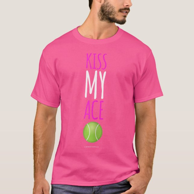 Camiseta Jogador de tênis, Gifs, Beija Meu Tênis Engraçado (Frente)