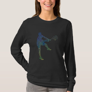 Camiseta Jogador de tênis Silhouette Engraçado treinador de