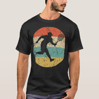 Camiseta Jogador de tênis Silhout Retro Divertido tênis