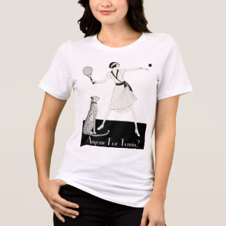 Camiseta Jogador de Tênis Vintage Art Déco