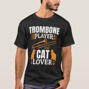 Camiseta Jogador De Trombone E Jogador De Trombones De Gato