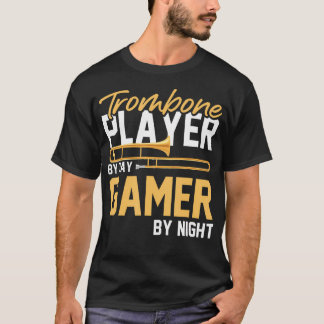 Camiseta Jogador De Trombone Por Jogador De Dia Pela Noite