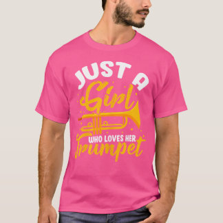 Camiseta Jogador De Trompete Apenas Uma Menina Que A Ama