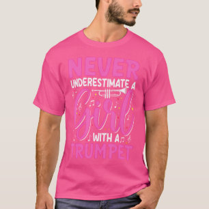 Camiseta Jogador de Trompete Engraçado Banda Meninas Trompe