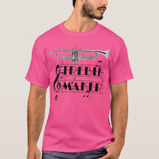 Camiseta Jogador De Trompete Engraçado Clef Jazz (2 Sid)