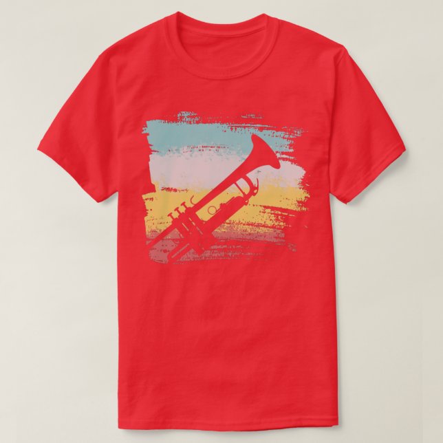Camiseta Jogador de Trompete Vintage (Frente do Design)