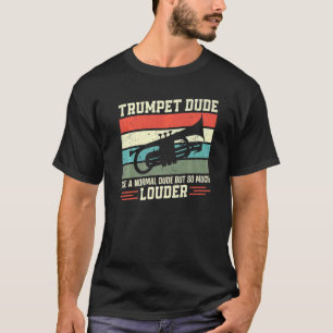 Camiseta Jogador De Trompete Vintage Retro Trumpet Duo Como