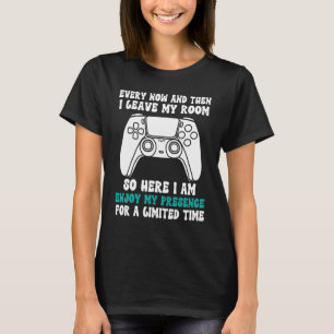 Camiseta Jogador De Vez Em Quando Deixo Meu Quarto Jogando