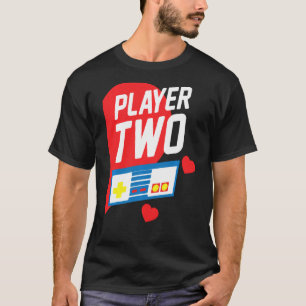 Camiseta Jogador de Vídeo 2 Jogador de Jogos Engraçados Val