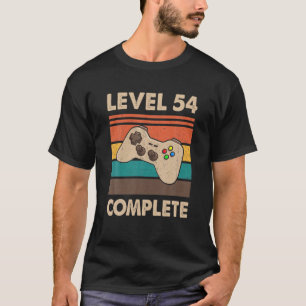 Camiseta Jogador De Vídeo Completo Do Nível 54 - 54º Ani