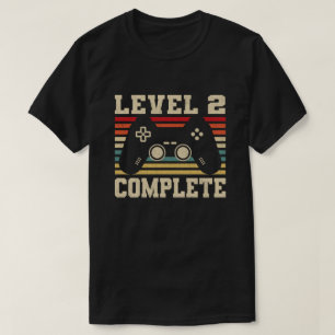 Camiseta Jogador de vídeo de aniversário do segundo complet