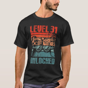 Camiseta Jogador De Vídeo Desbloqueado Do Nível 31 Amantes 