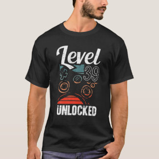 Camiseta Jogador De Vídeo Desbloqueado Do Nível 39 Amantes 