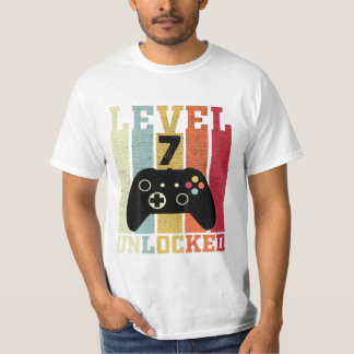 Camiseta Jogador de vídeo engraçado nível 7