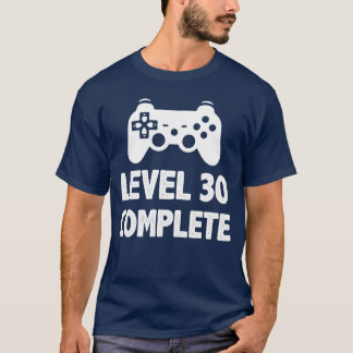 Camiseta Jogador de Video Game Completo Nível 30 Presentes 