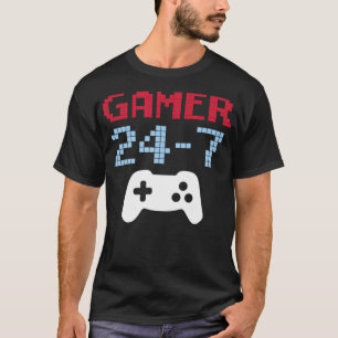Camiseta Jogador de Vídeo Gift GAMER 247 Love Gaming Boy K