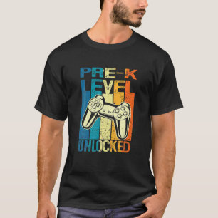 Camiseta Jogador De Vídeo Pré-K Desbloqueado De Nível Su